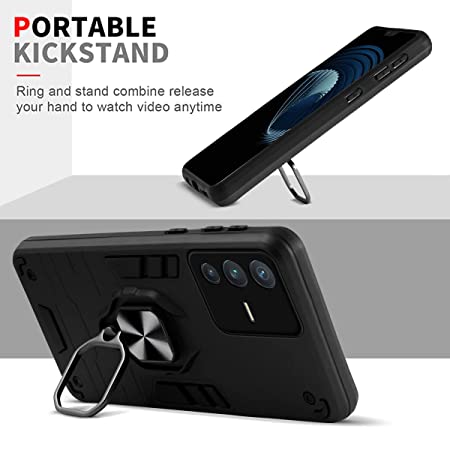 Black Panther Metal Bracket Shockproof Protective Back Case