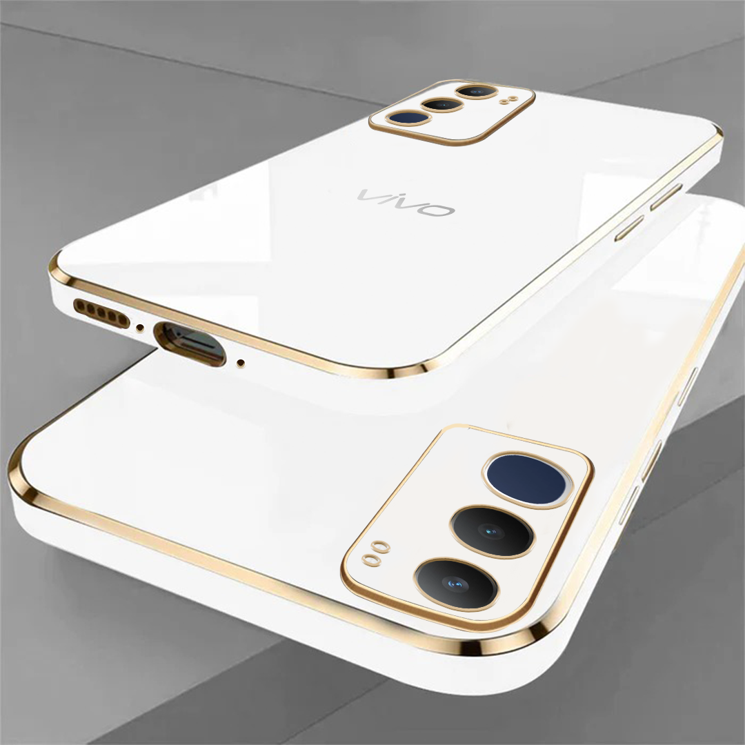 VIVO Y29 5G ULTRA-SHINE GOLD ELECTROPLATED LUXURIOUS BACK CASE WITH CAMERA PROTECTION