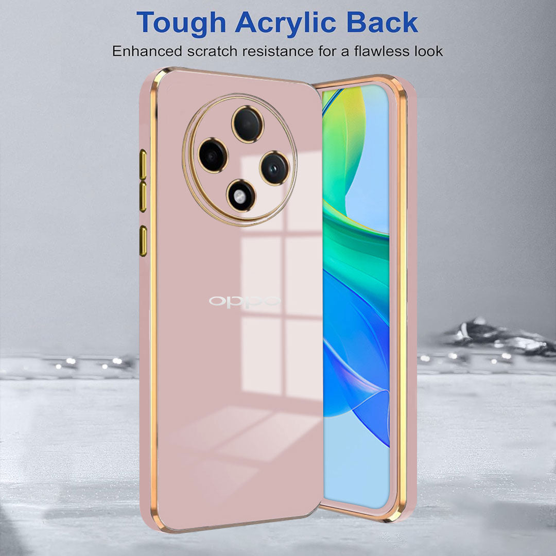 OPPO F27 PRO PLUS 5G ULTRA-SHINE GOLD ELECTROPLATED LUXURIOUS BACK CASE WITH CAMERA PROTECTION
