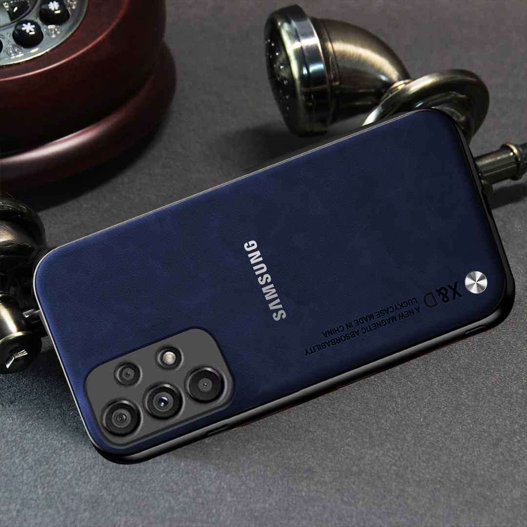 SAMSUNG A73 5G LUXURY SHOCKPROOF BUSINESS RETRO LEATHER TPU CASE COVER