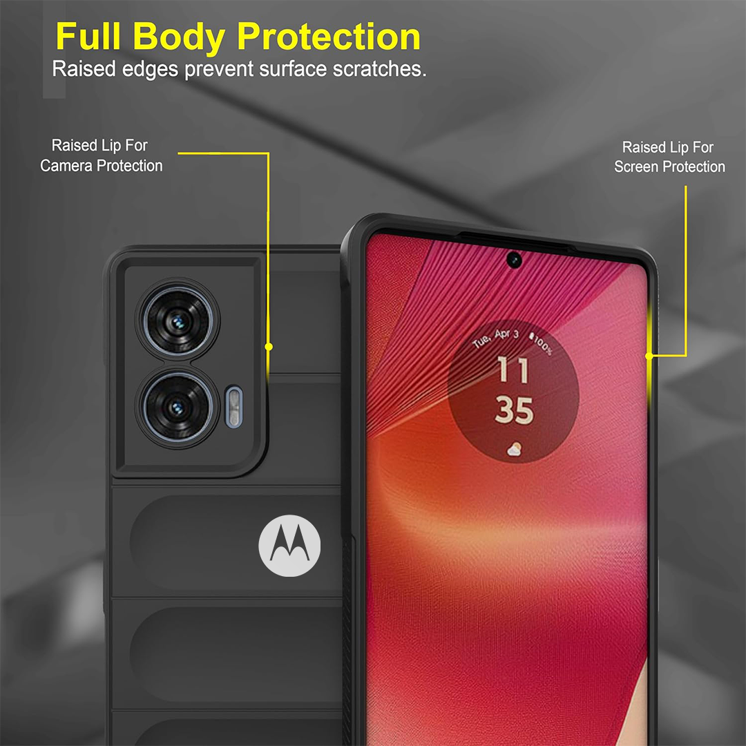 MOTOROLA EDGE 50 FUSION 5G SHOCKPROOF COQUE BUMPER BACK CASE WITH LOGO
