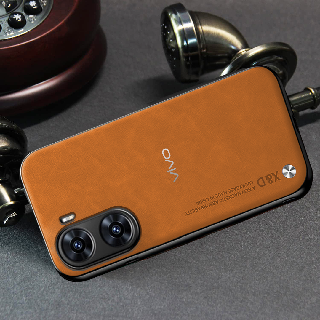 VIV0 V29E 5G LUXURY SHOCKPROOF BUSINESS RETRO LEATHER TPU CASE COVER