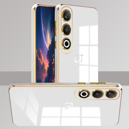 ONEPLUS NORD CE 4 5G ULTRA-SHINE GOLD ELECTROPLATED LUXURIOUS BACK CASE WITH CAMERA PROTECTION