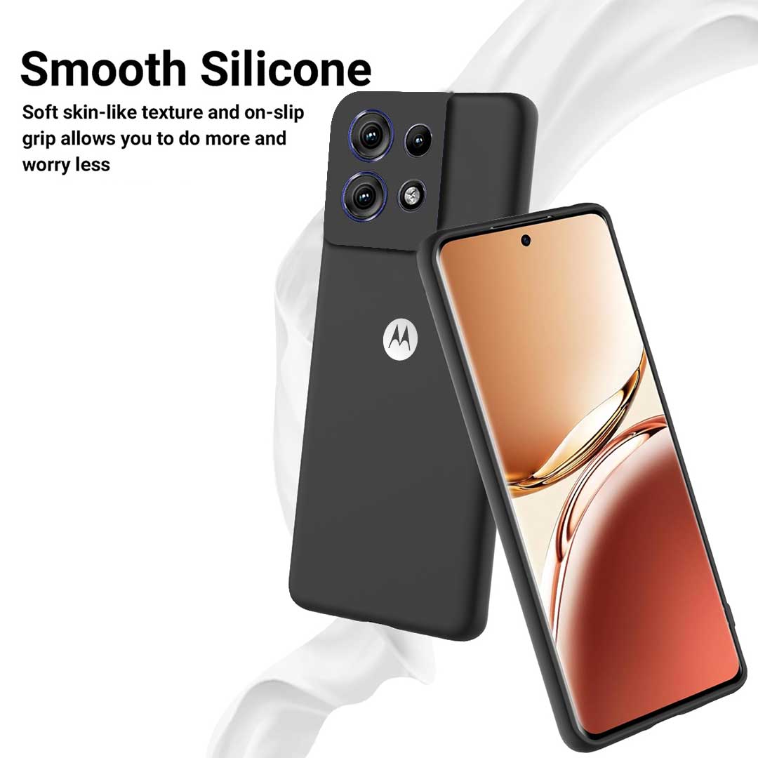 MOTOROLA EDGE 50NEO 5G Liquid Silicone Velvet-Touch Silk Finish Protective Back Case