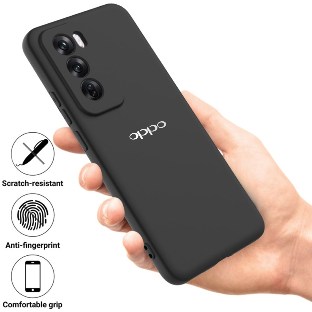 OPPO RENO 12 5G Liquid Silicone Velvet-Touch Silk Finish Protective Back Case