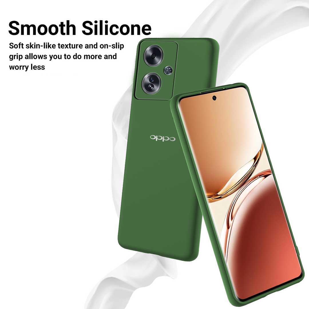 OPPO A59 5G Liquid Silicone Velvet-Touch Silk Finish Protective Back Case
