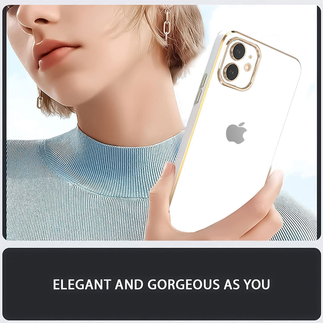iPHONE 11 ULTRA-SHINE GOLD ELECTROPLATED LUXURIOUS BACK CASE WITH CAMERA PROTECTION