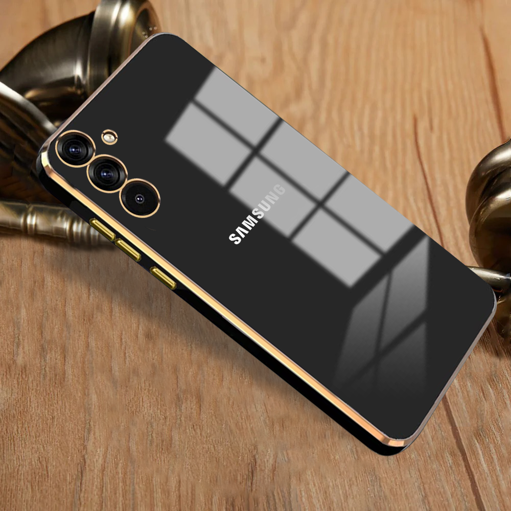 SAMSUNG S24 5G ULTRA-SHINE GOLD ELECTROPLATED LUXURIOUS BACK CASE WITH  CAMERA PROTECTION