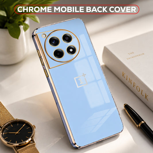 ONEPLUS 12R 5G ULTRA-SHINE GOLD ELECTROPLATED LUXURIOUS BACK CASE WITH CAMERA PROTECTION