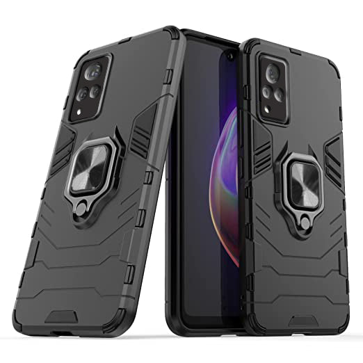 Black Panther Metal Bracket Shockproof Protective Back Case