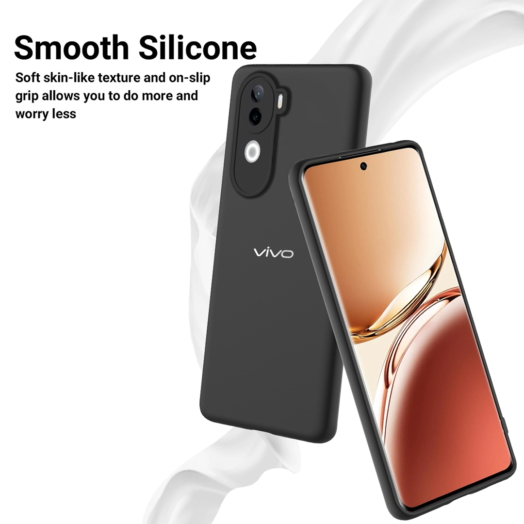 VIVO V40 E 5G Liquid Silicone Velvet-Touch Silk Finish Protective Back Case