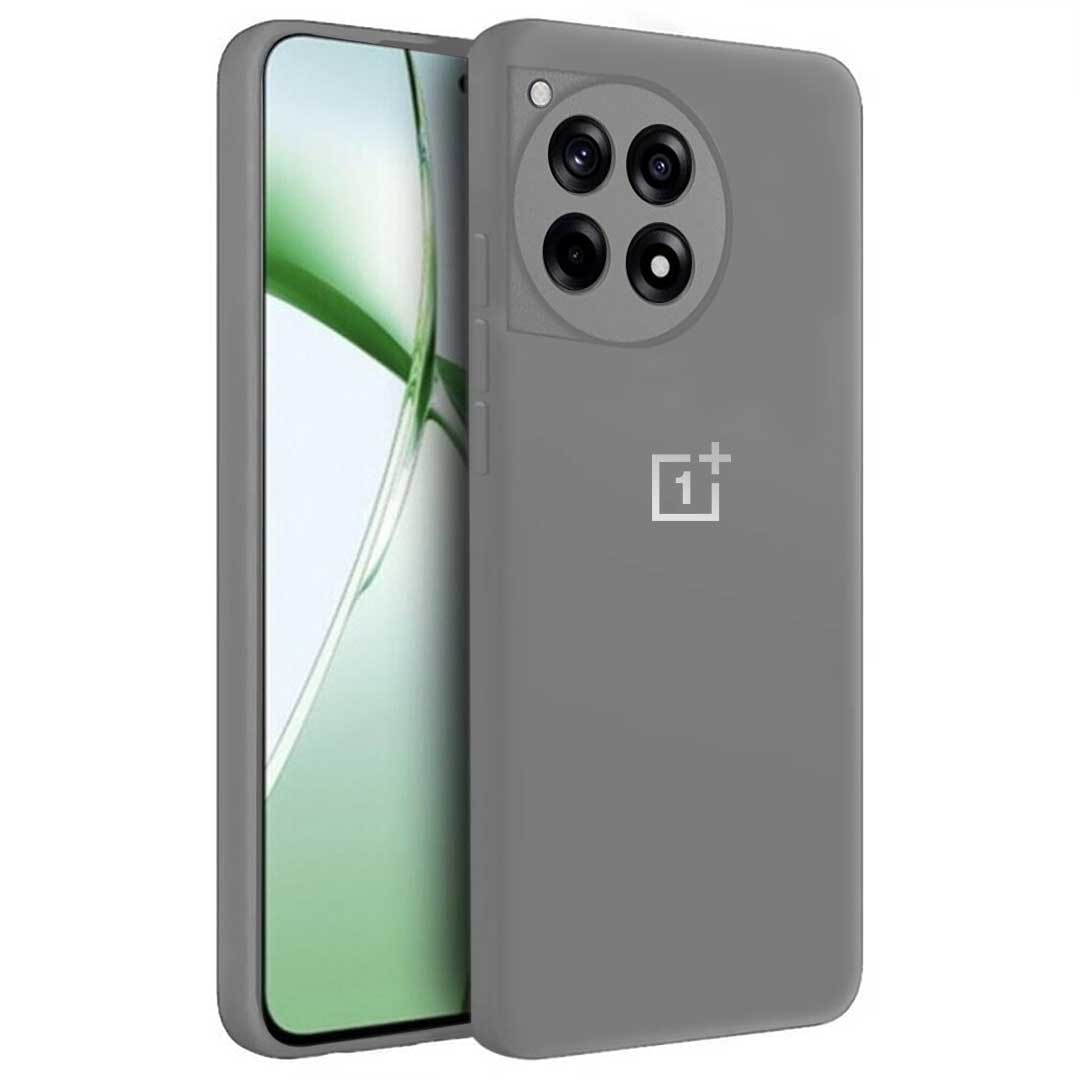 ONE PLUS 12R 5G Liquid Silicone Velvet-Touch Silk Finish Protective Back Case