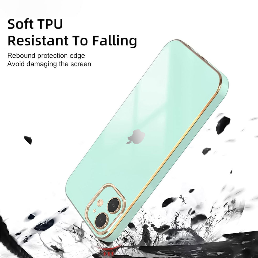 iPHONE 11 ULTRA-SHINE GOLD ELECTROPLATED LUXURIOUS BACK CASE WITH CAMERA PROTECTION