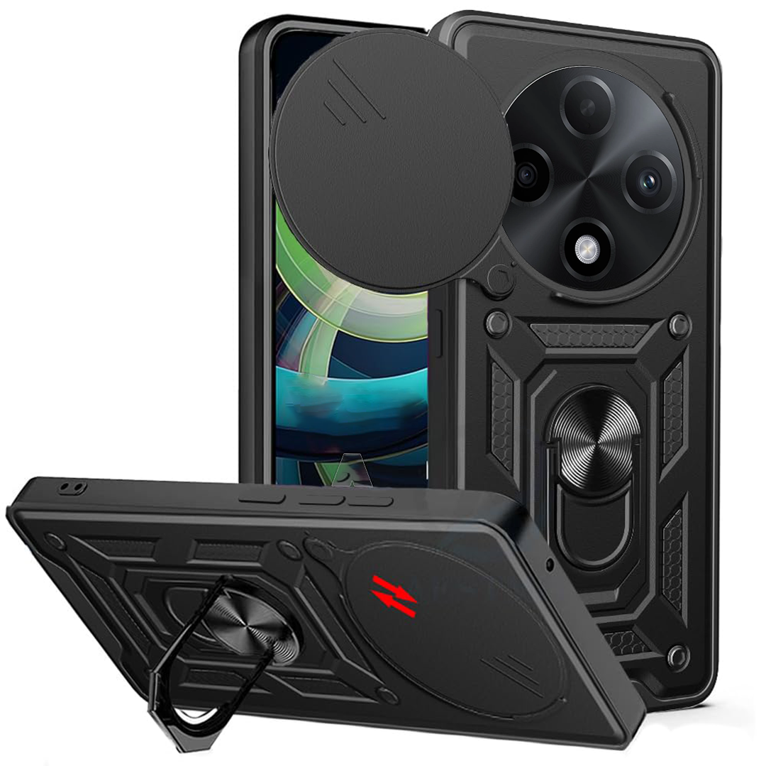 OPPO F27PRO PLUS 5G ARMOR MILITARY-GRADE CASE WITH SLIDING CAMERA COVER & 360 KICKSTAND
