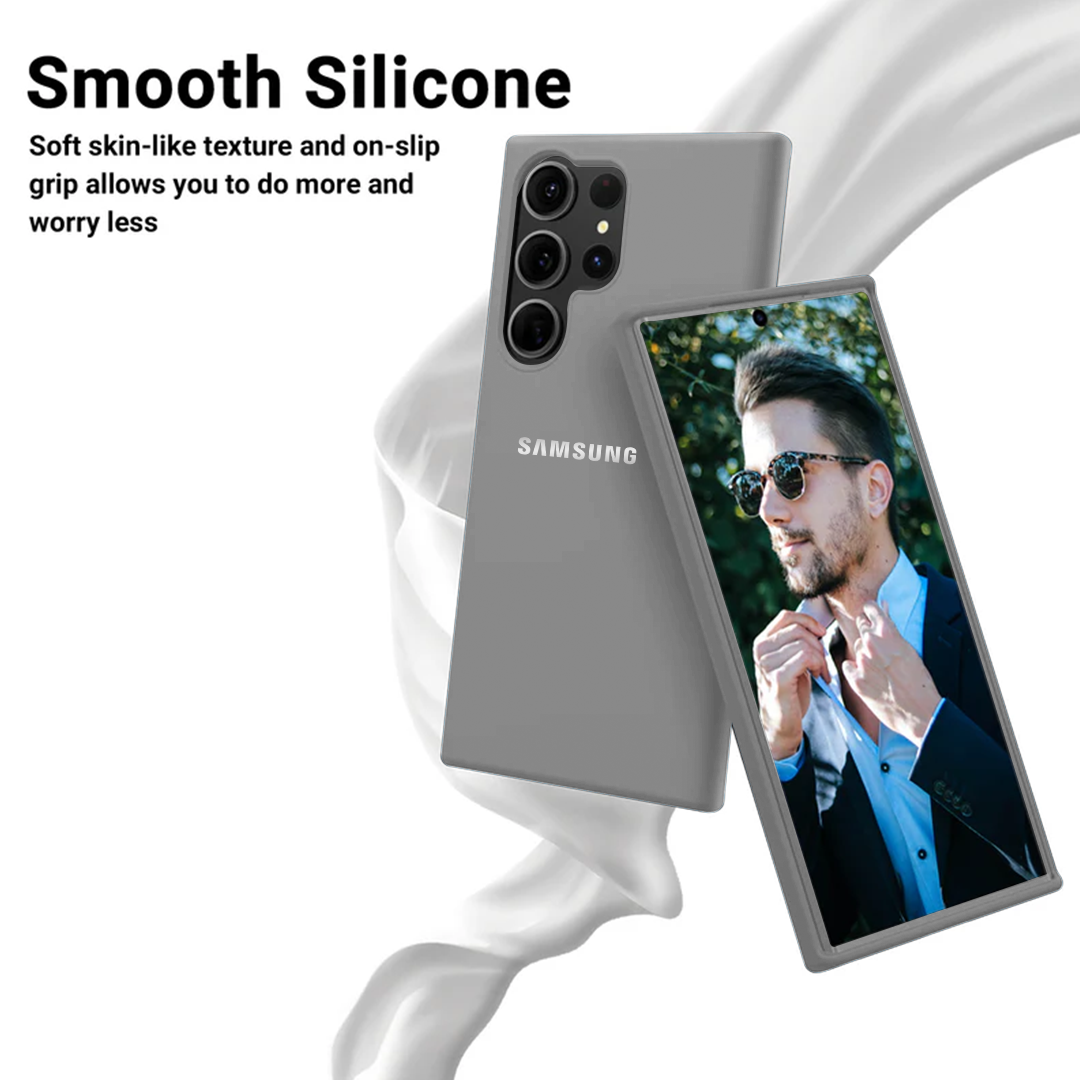 SAMSUNG GALAXY S23 ULTRA 5G Liquid Silicone Velvet-Touch Silk Finish Protective Back Case