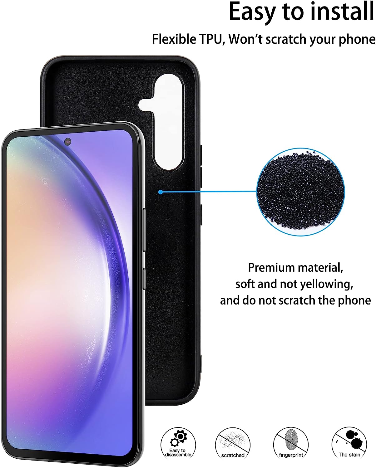 Galaxy A14 5G Leather Case,Anti-Drop Non-Slip Texture Back Case