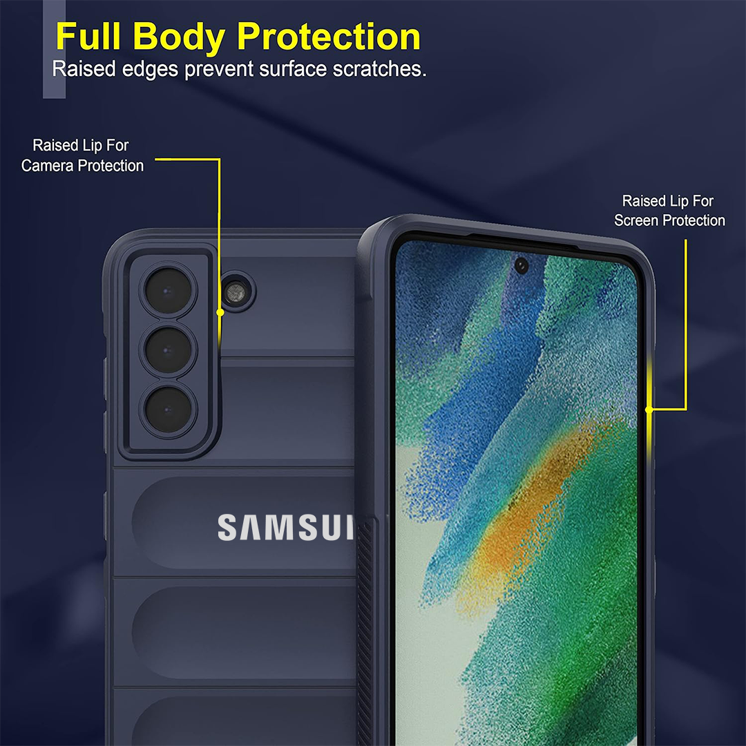 SAMSUNG GALAXY S21FE 5G SHOCKPROOF COQUE BUMPER BACK CASE WITH LOGO