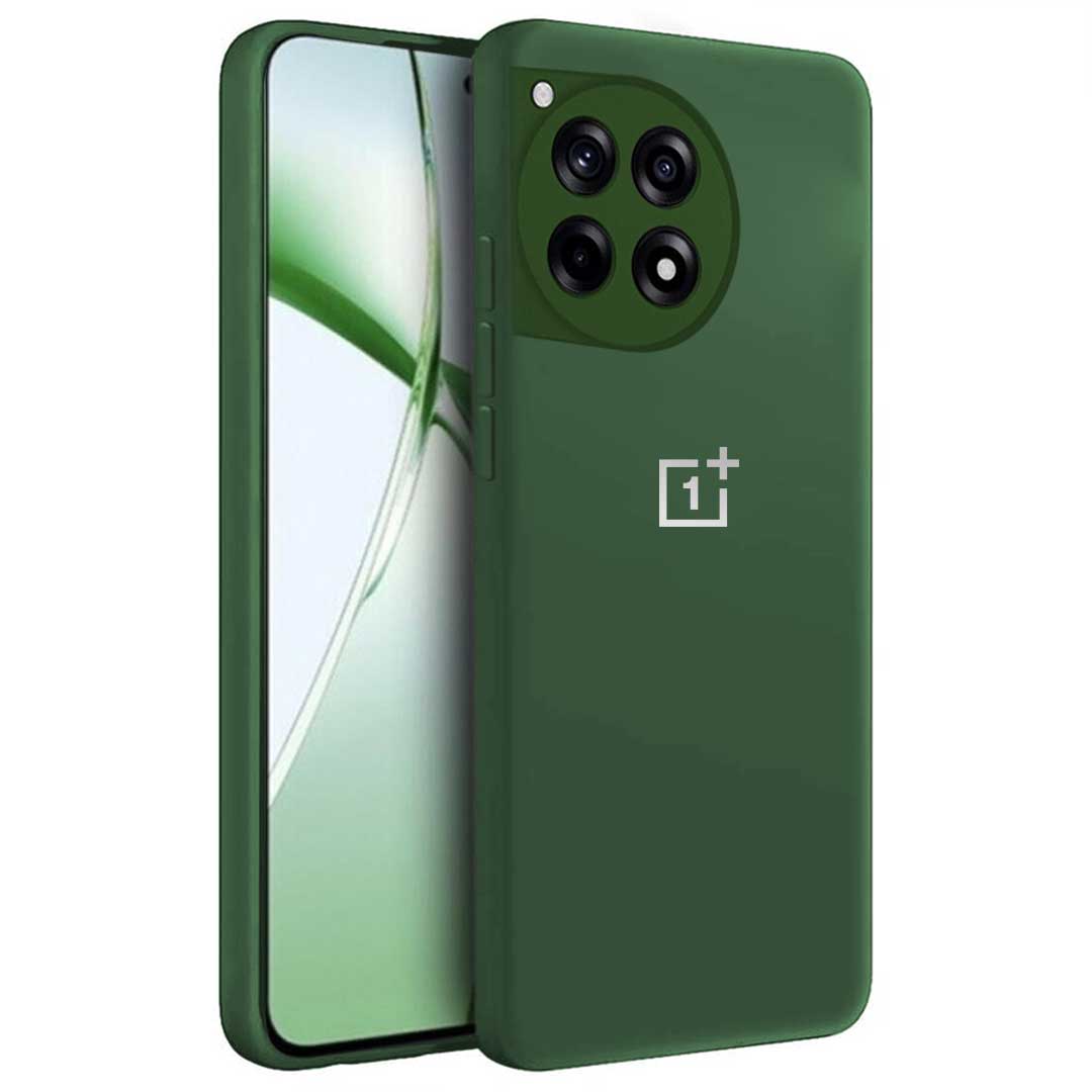 ONE PLUS 12R 5G Liquid Silicone Velvet-Touch Silk Finish Protective Back Case