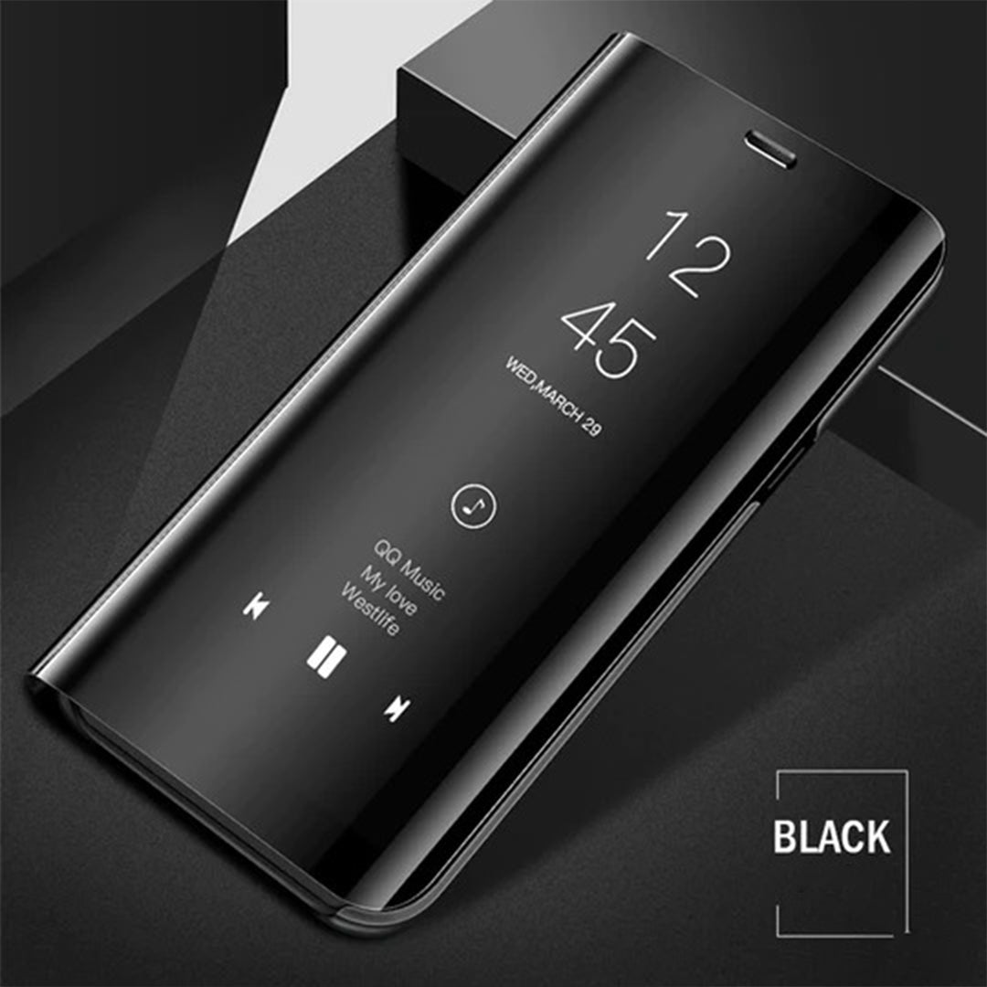 GALAXY A53 5G SMART AWAKENING MIRROR FOLIO METAL ELECTROPLATED PC FLIP COVER