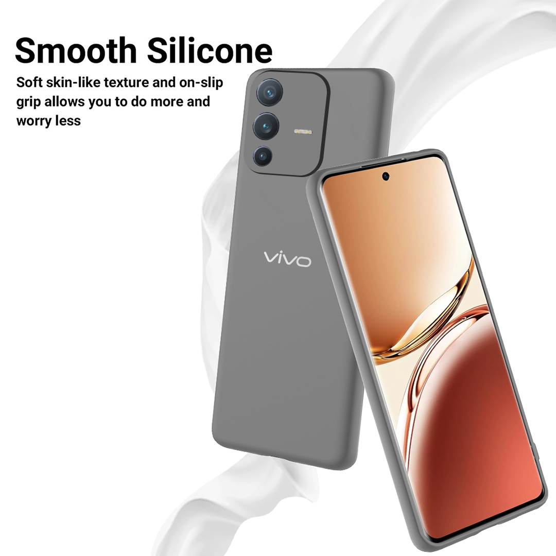 VIVO V23 5G Liquid Silicone Velvet-Touch Silk Finish Protective Back Case