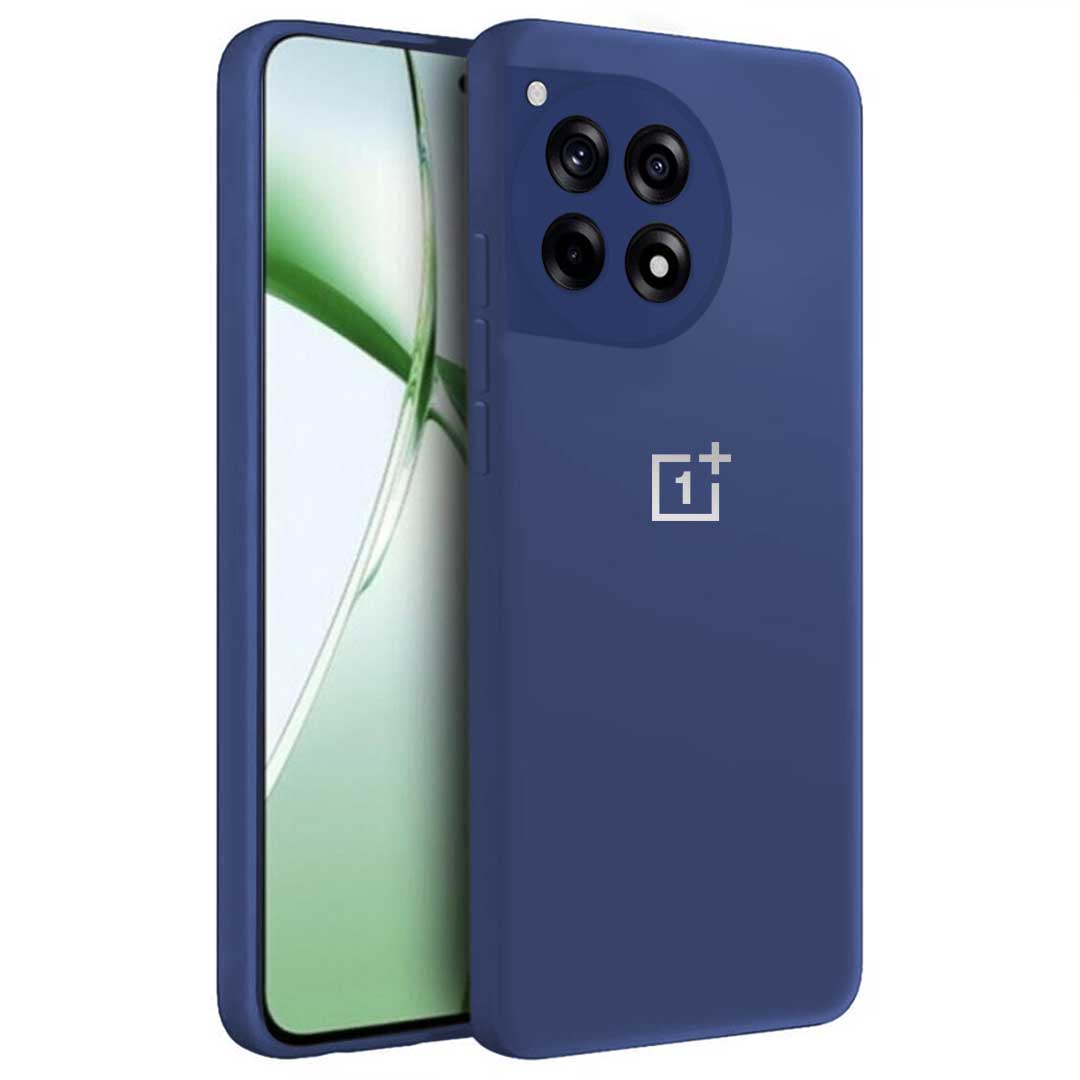 ONE PLUS 12R 5G Liquid Silicone Velvet-Touch Silk Finish Protective Back Case