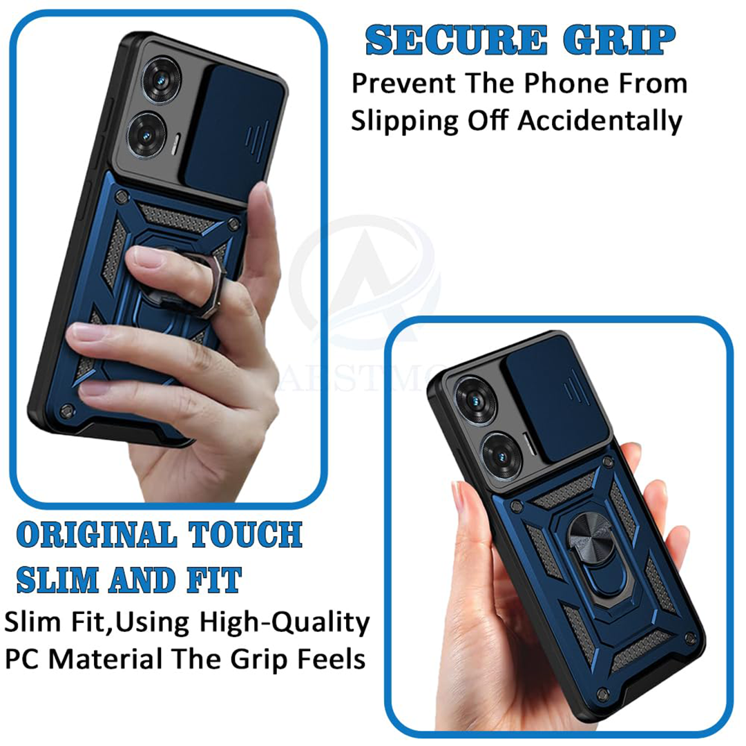 MOTO EDGE 50 FUSION 5G ARMOR MILITARY-GRADE CASE WITH SLIDING CAMERA COVER & 360 KICKSTAND
