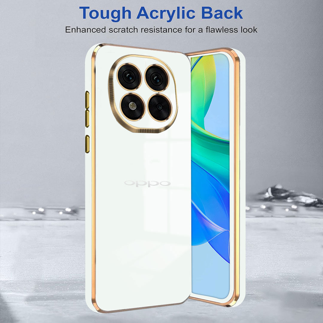 OPPO F29 5G ULTRA-SHINE GOLD ELECTROPLATED LUXURIOUS BACK CASE WITH CAMERA PROTECTION