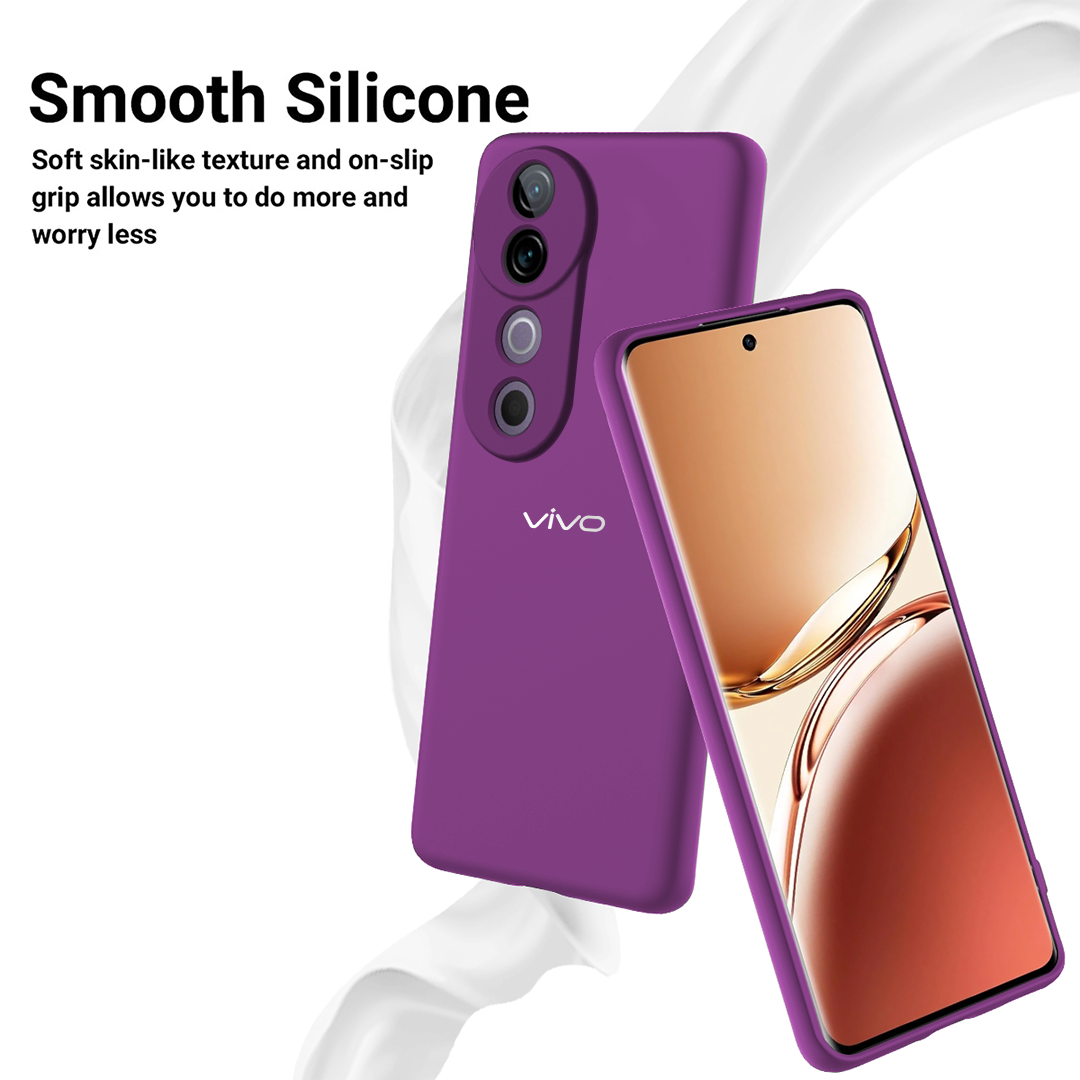 VIVO V40 5G Liquid Silicone Velvet-Touch Silk Finish Protective Back Case