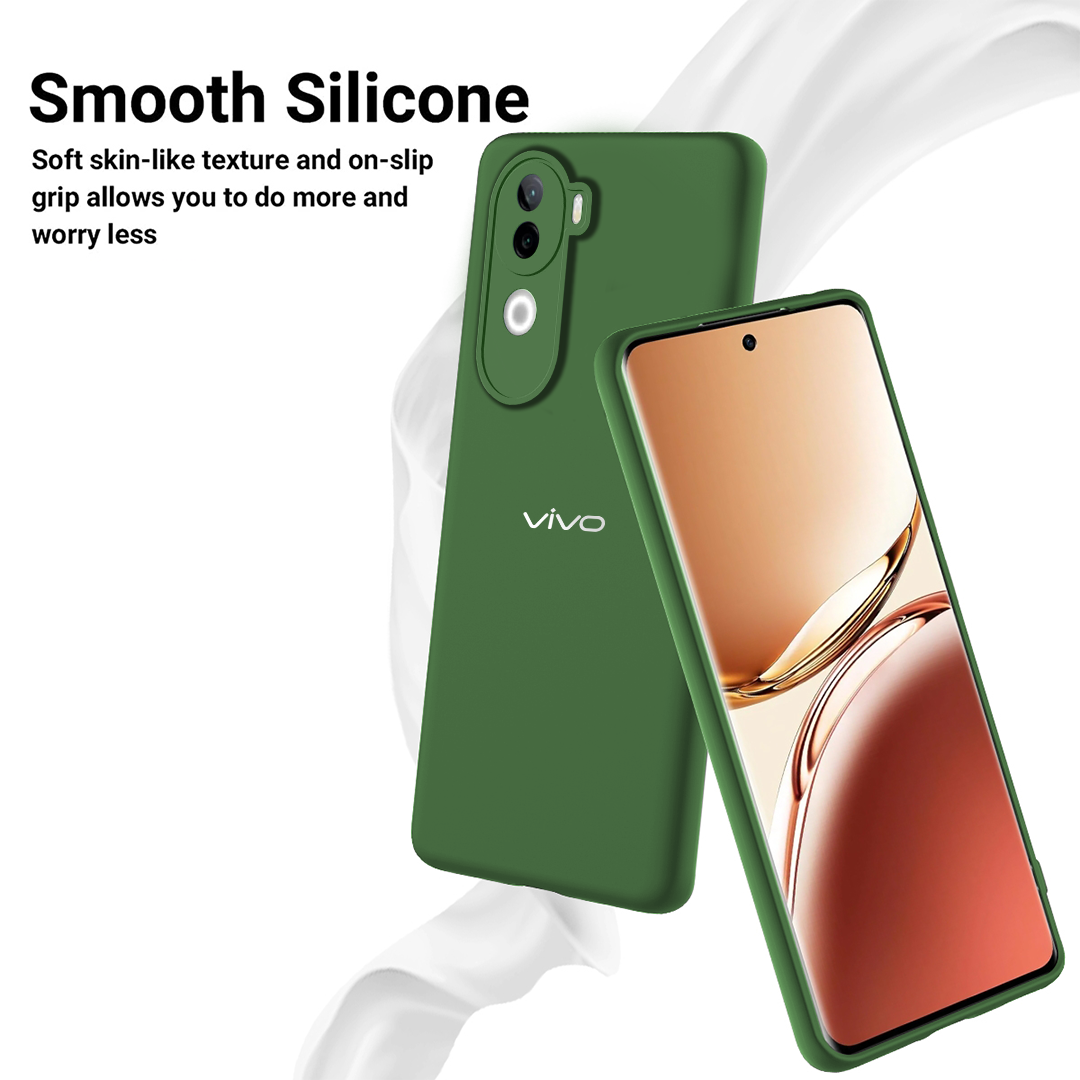 VIVO V40 E 5G Liquid Silicone Velvet-Touch Silk Finish Protective Back Case