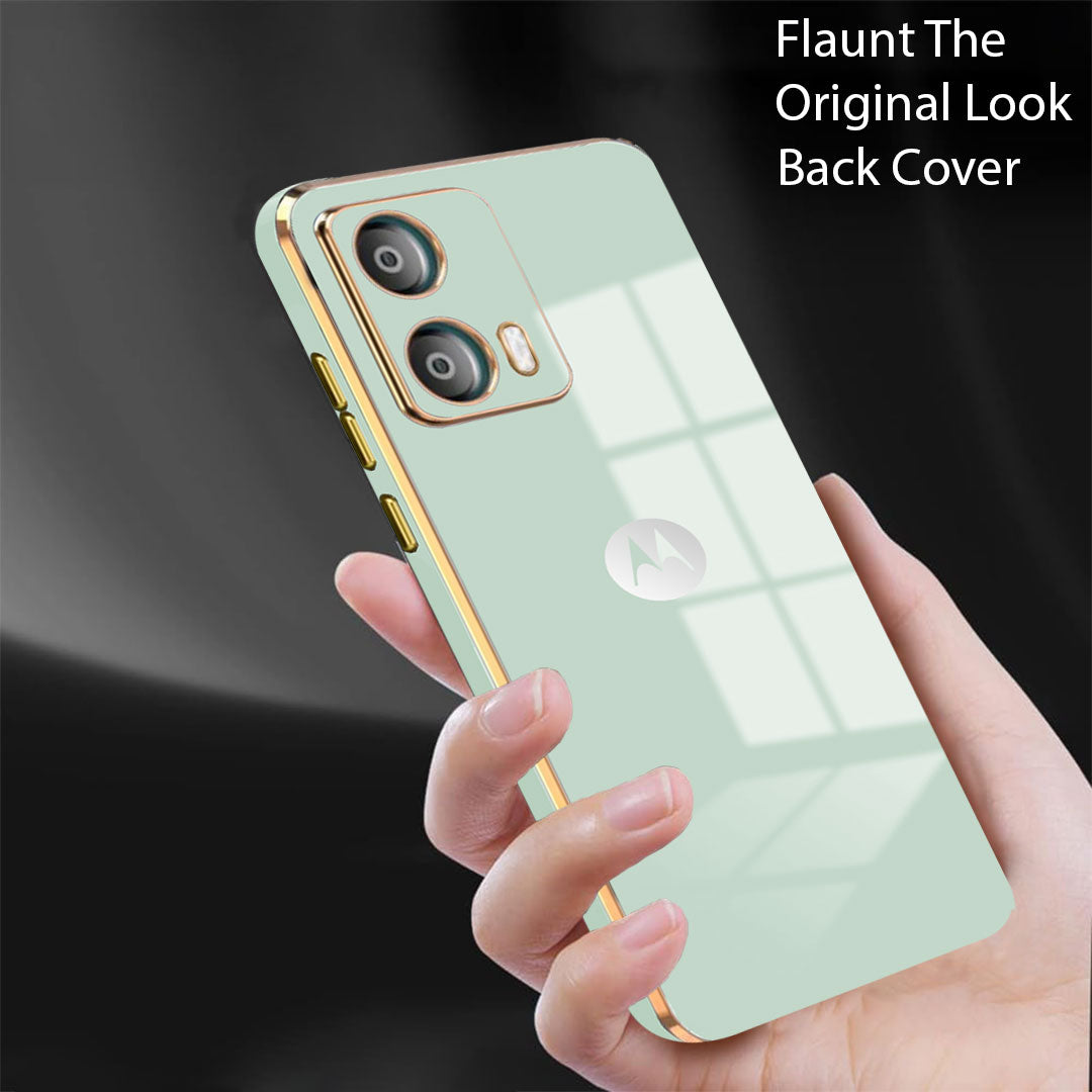 MOTOROLA EDGE 50 FUSION 5G ULTRA-SHINE GOLD ELECTROPLATED LUXURIOUS BACK CASE WITH CAMERA PROTECTION