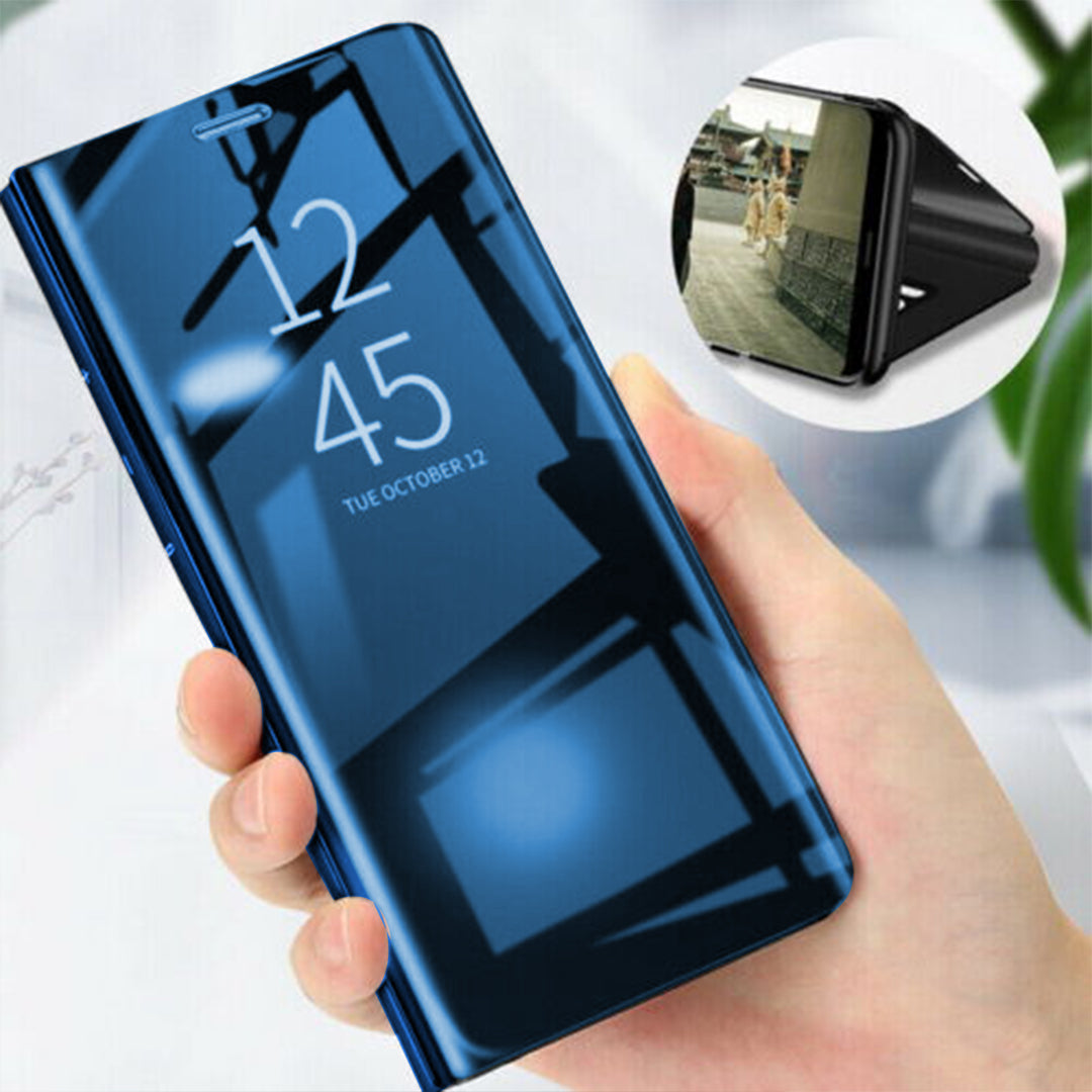 GALAXY A53 5G SMART AWAKENING MIRROR FOLIO METAL ELECTROPLATED PC FLIP COVER
