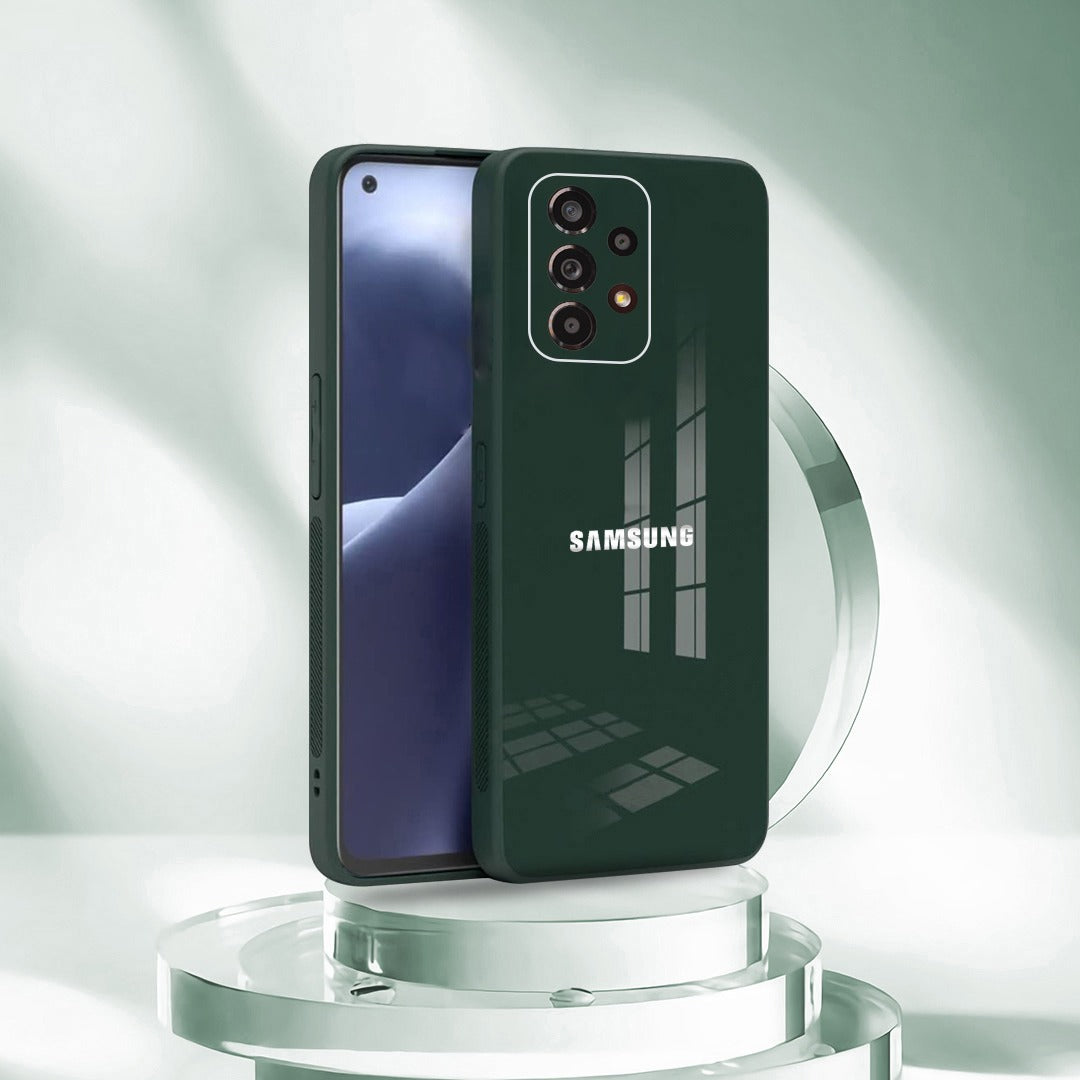 Galaxy A73 5G Luxurious Glass Case With Camera Protection Back Cover