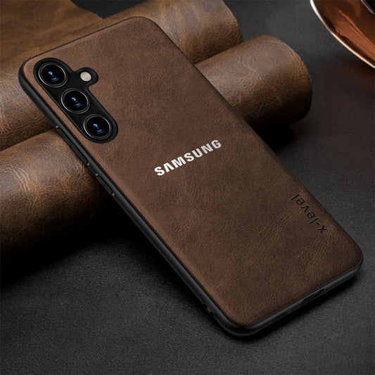 SAMSUNG GALAXY A55 5G VINTAGE PU LEATHER PROTECTIVE BACK CASE