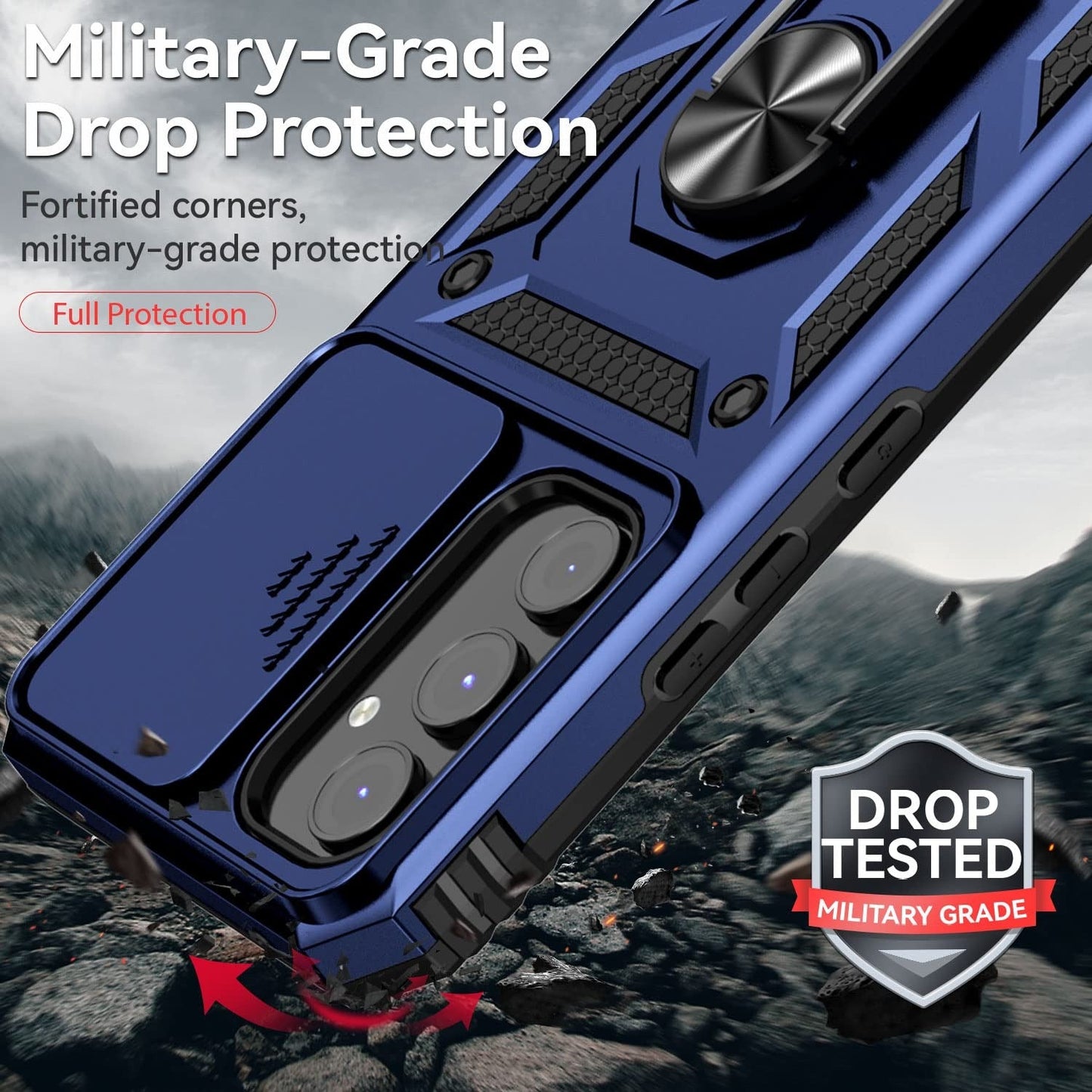 Galaxy S23 5g Armor Military-grade Case With Sliding Camera Cover & 360 Kickstand