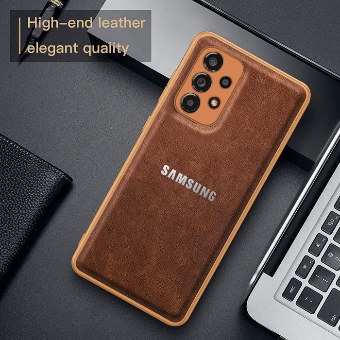 Galaxy A33 5G VINTAGE PU LEATHER PROTECTIVE BACK CASE