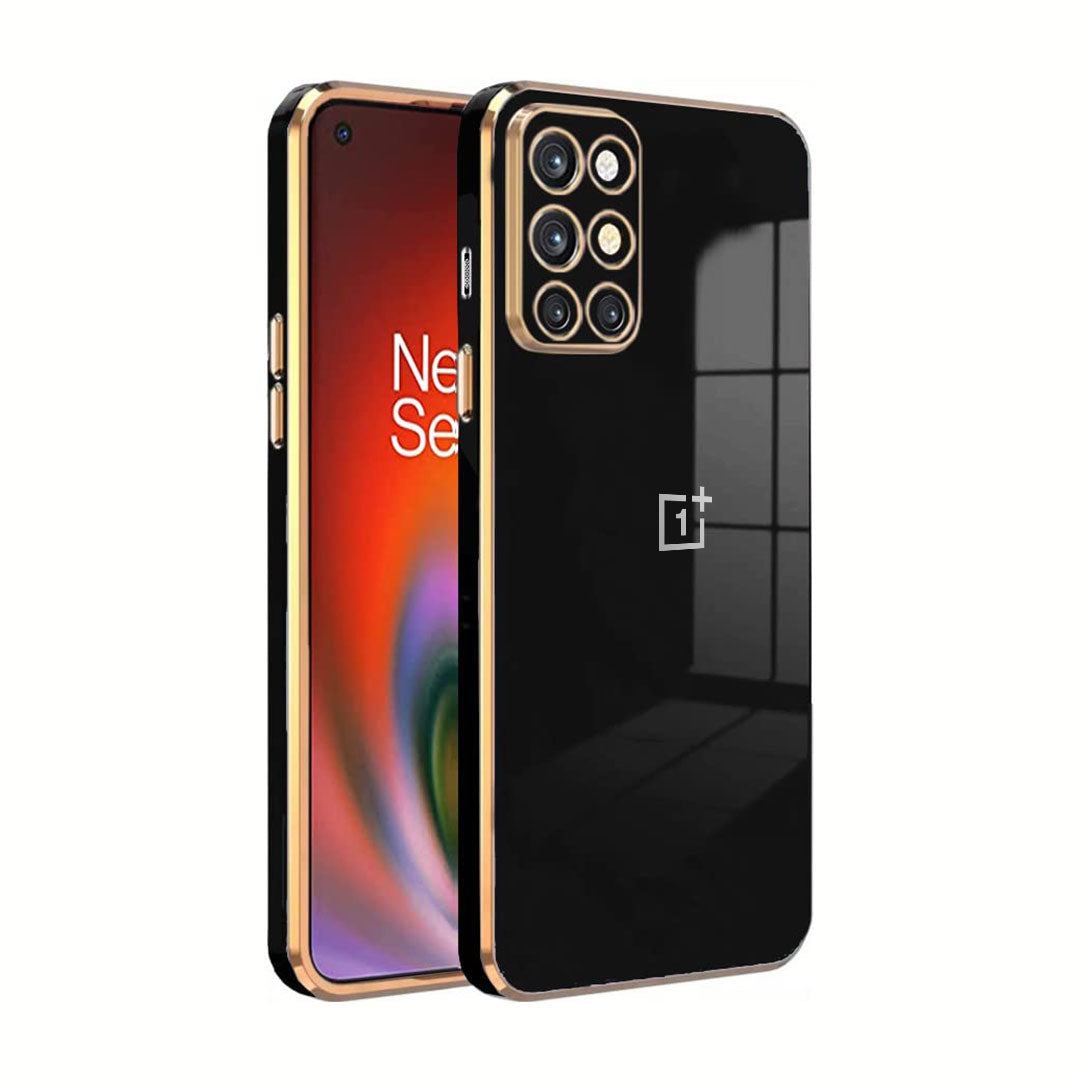 ONEPLUS 8T/9R ULTRA-SHINE GOLD ELECTROPLATED LUXURIOUS BACK CASE WITH CAMERA PROTECTION
