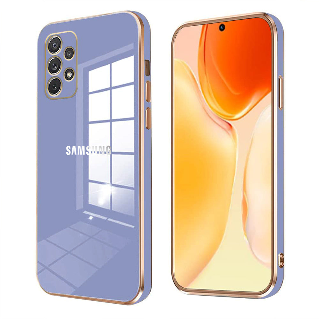 GALAXY A23 ULTRA-SHINE GOLD ELECTROPLATED LUXURIOUS BACK CASE WITH CAMERA PROTECTION