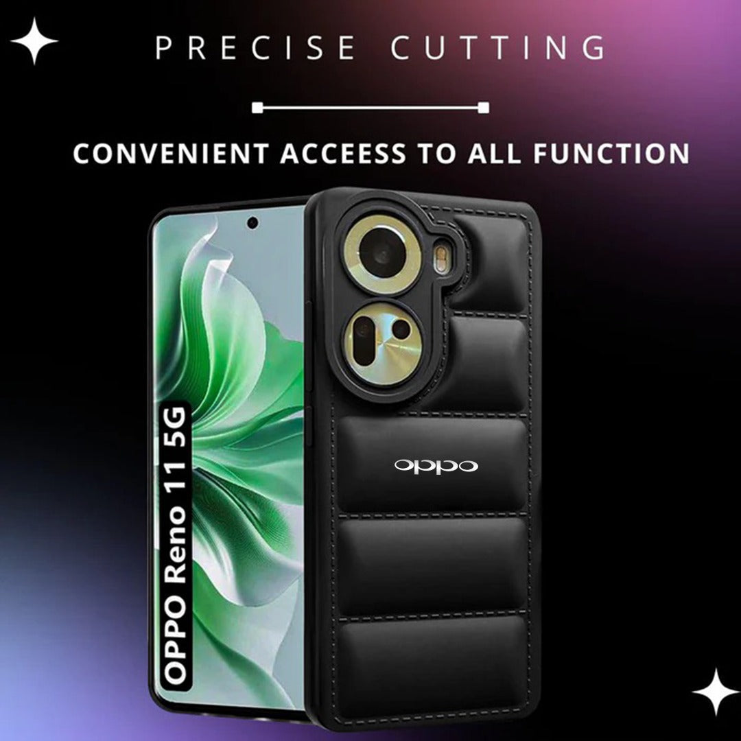 OPPO RENO 11 5G THE PUFFER EDITION SOFT MATERIAL DOWN JACKET PHONE CASE