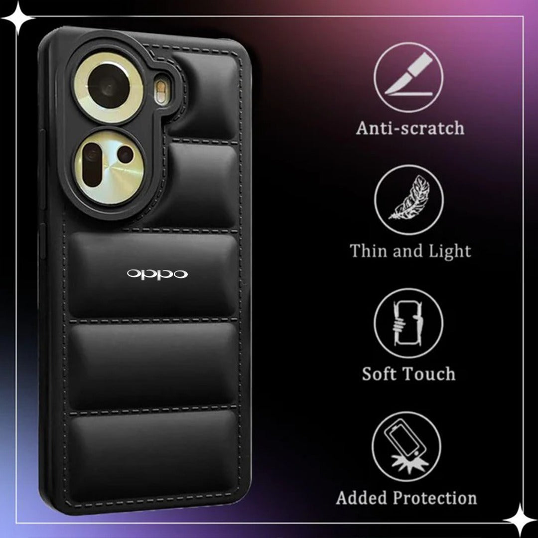 OPPO RENO 11 5G THE PUFFER EDITION SOFT MATERIAL DOWN JACKET PHONE CASE