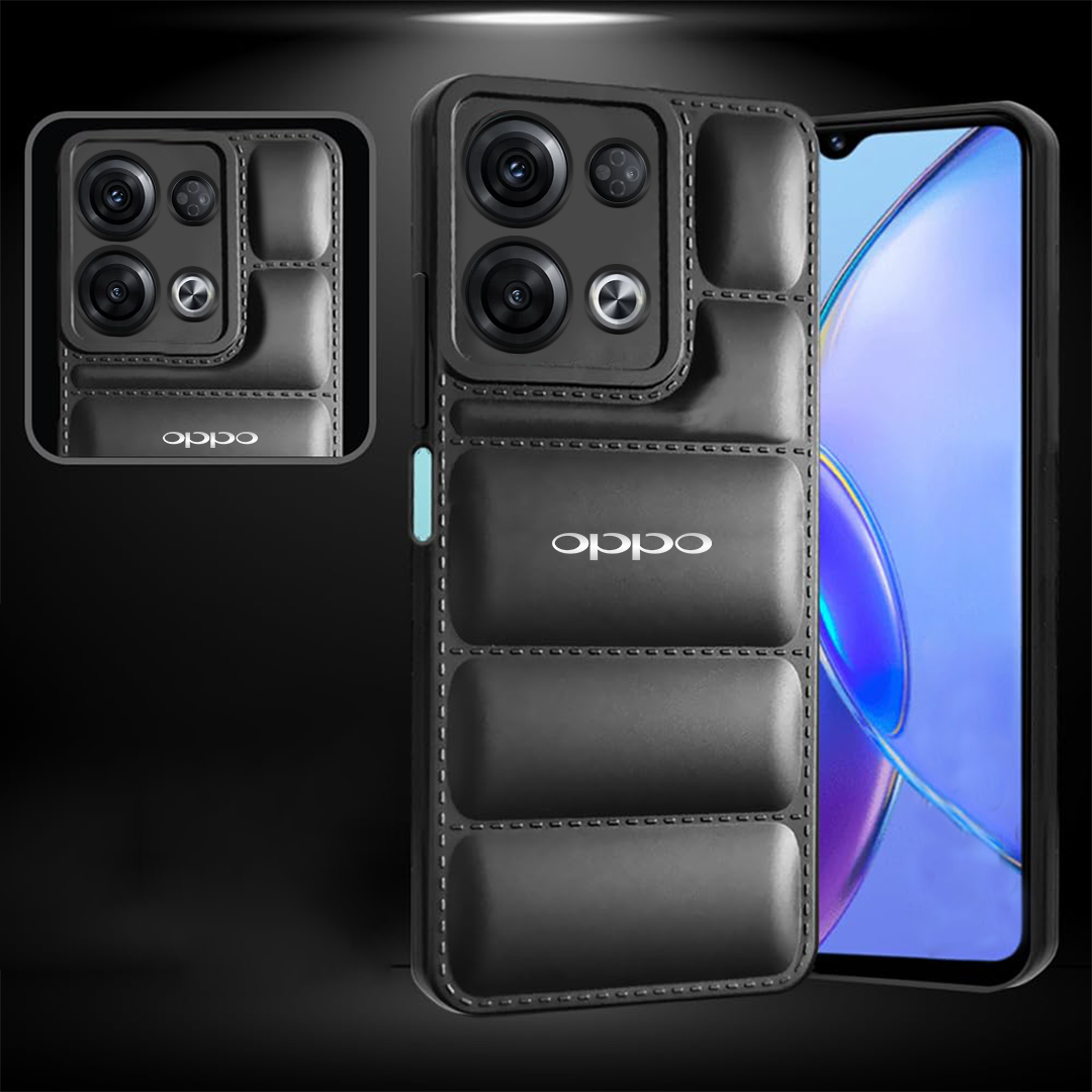 OPPO RENO 8 5G THE PUFFER EDITION BLACK BUMPER BACK CASE