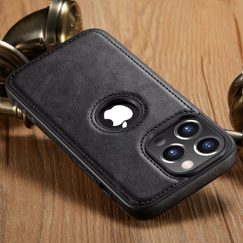 IPHONE 15 PRO 5G Drop Protection | Raised Camera Edges Protective Back Leather Case