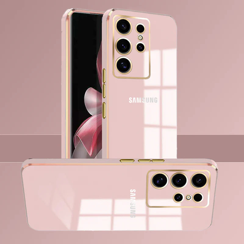 GALAXY S23 ULTRA 5G ULTRA-SHINE GOLD ELECTROPLATED LUXURIOUS BACK CASE WITH CAMERA PROTECTION