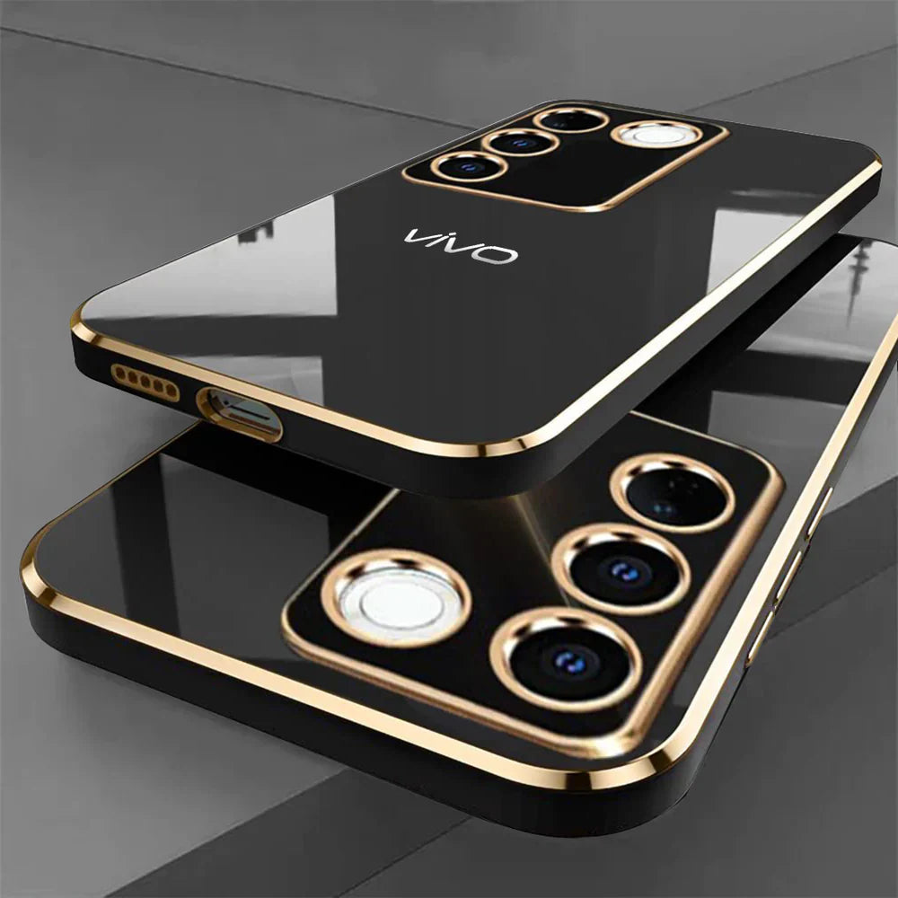 VIVO T3 5G ULTRA-SHINE GOLD ELECTROPLATED LUXURIOUS BACK CASE WITH CAMERA PROTECTION