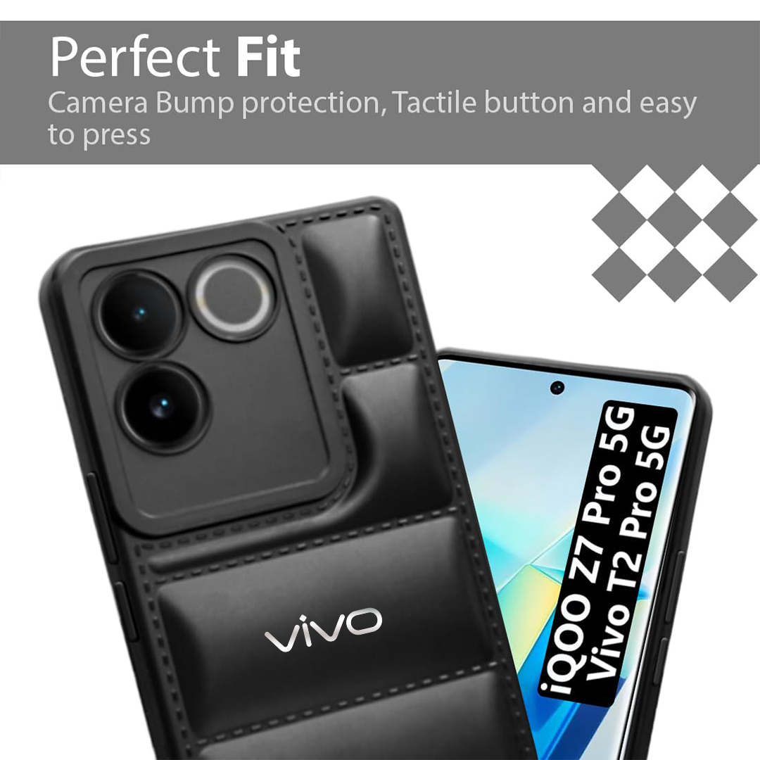 VIVO T2 PRO 5G THE PUFFER EDITION SOFT MATERIAL DOWN JACKET PHONE CASE