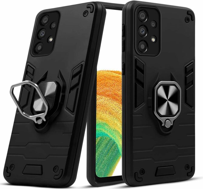 Galaxy A53 5G Armour Iron Man Case With Kickstand