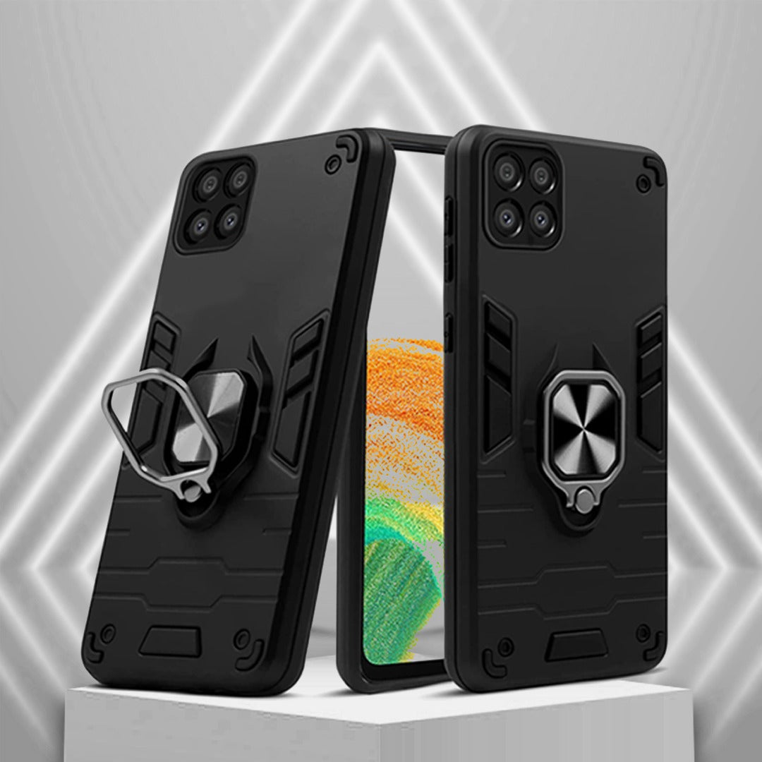Black Panther Metal Bracket Shockproof Protective Back Case