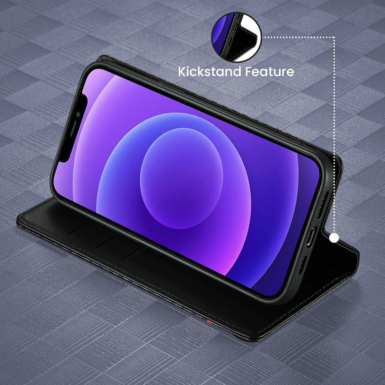 Vivo Y51 5G Retro PU Leather Card Slots Flip Stand Case With Magnetic Closure