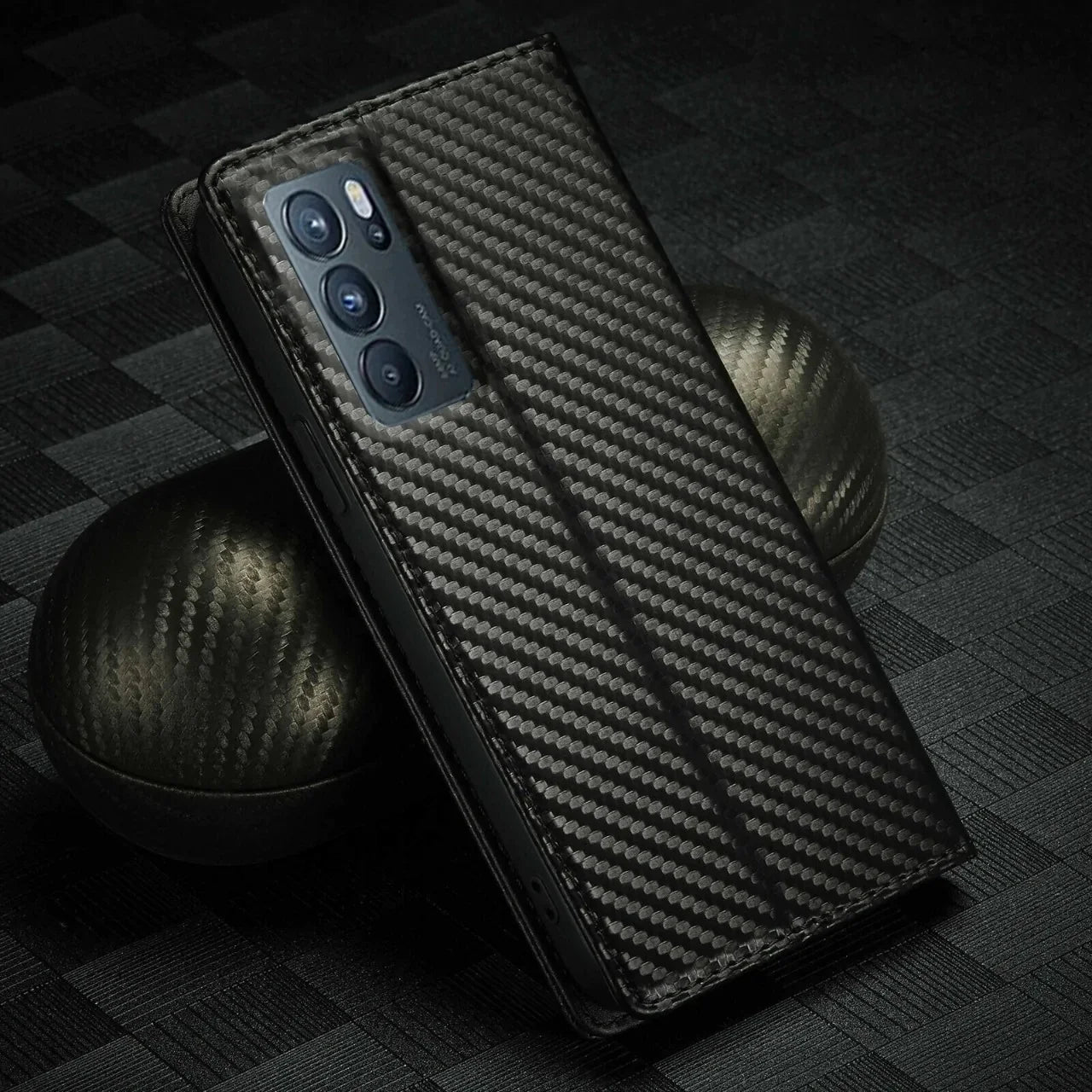 Oppo F19 Pro Plus Retro PU Leather Card Slots Flip Stand Case With Magnetic Closure