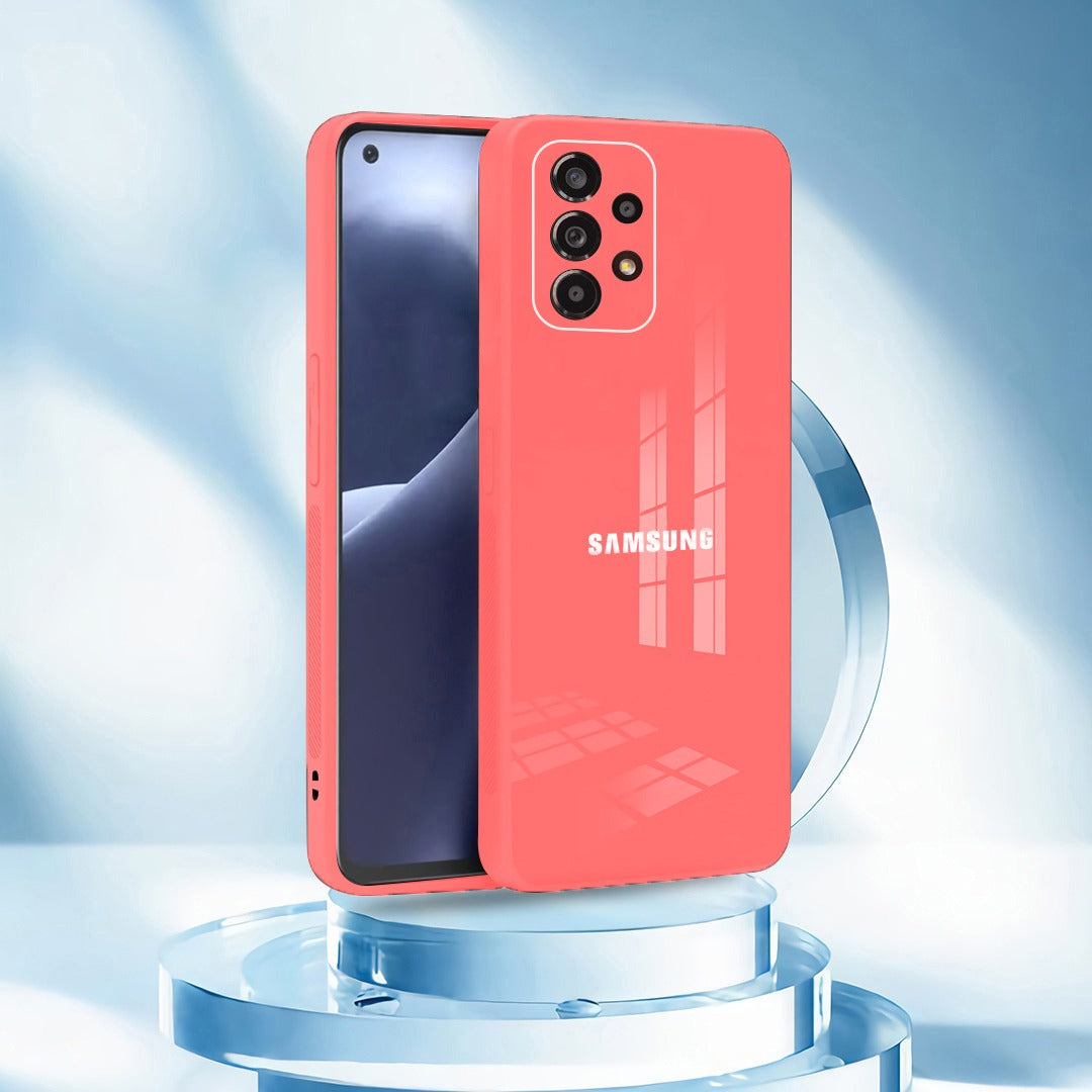 Galaxy A73 5G Luxurious Glass Case With Camera Protection Back Cover
