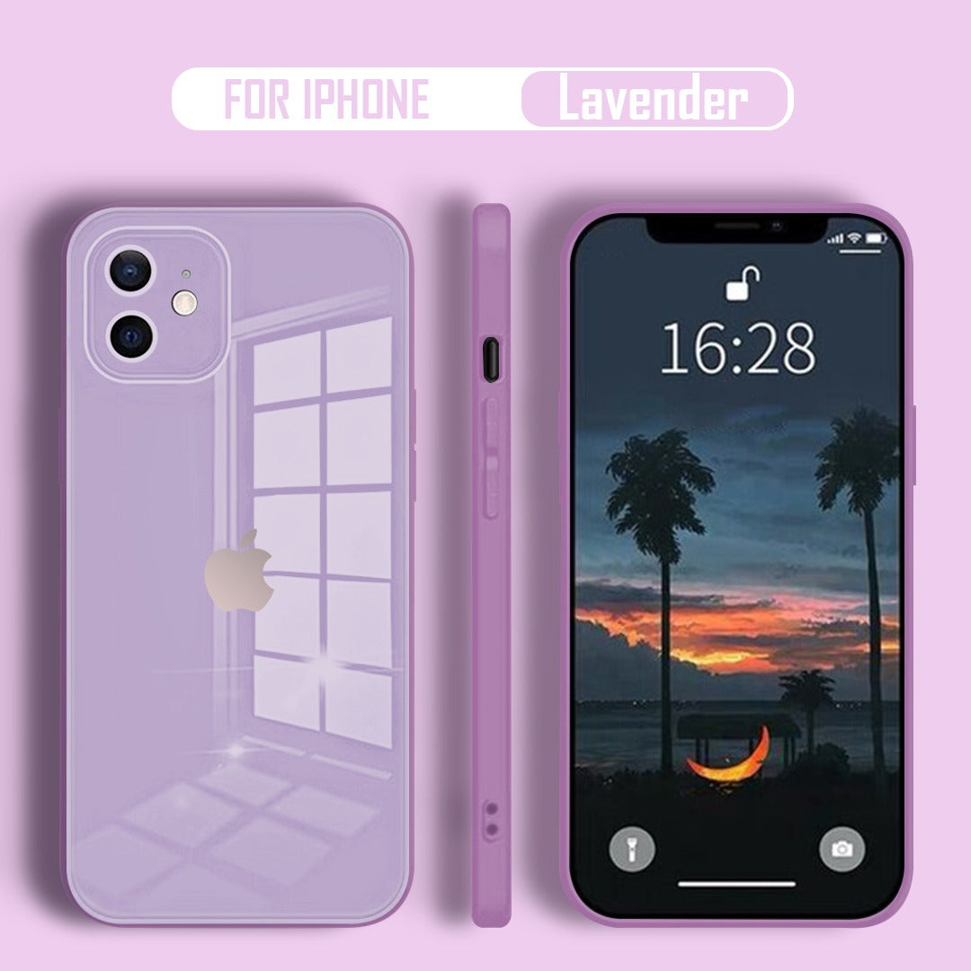iPhone 12 Ultra-Shine Luxurious Glass Case With Camera Protection Back Case